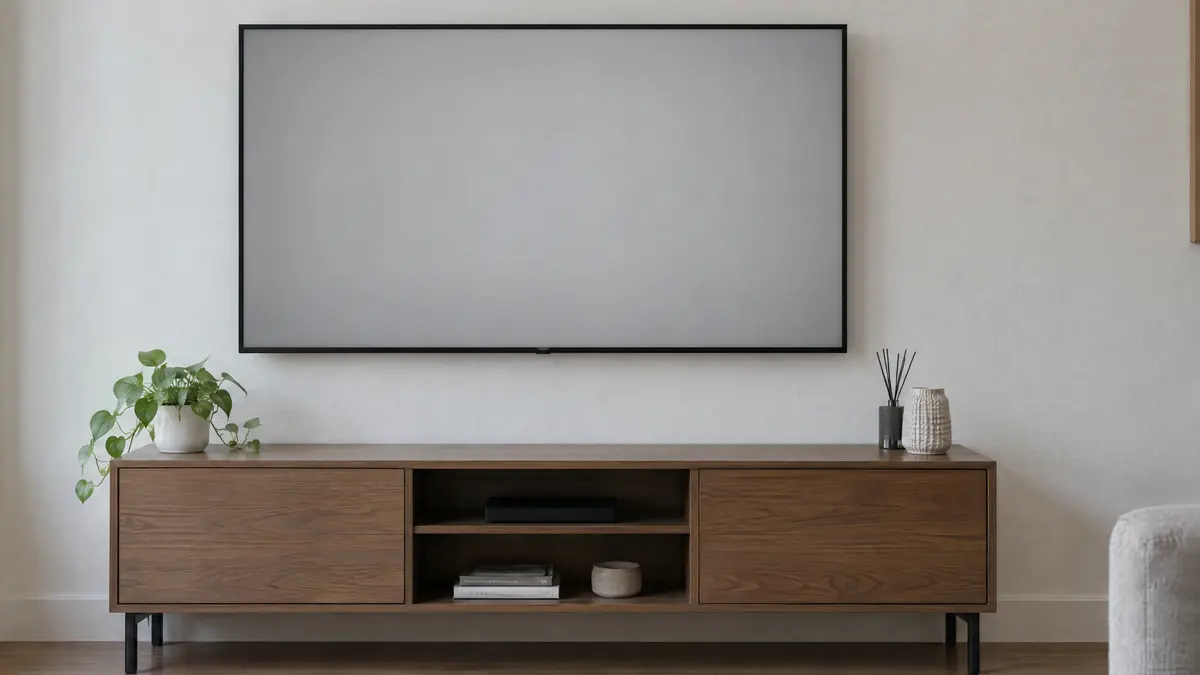 Example: the living room at the guest-ready baseline on September 22, TV screen intact